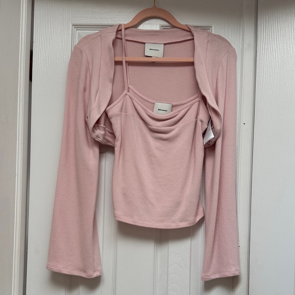 Reformation Pink Women's Top Set